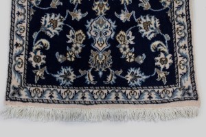 Navy Blue Floral Classic 3X4 Nain Persian Rug