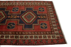 Vintage Red Tribal 5X11 Meshkin Persian Runner Rug