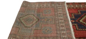 Vintage Red Tribal 5X11 Meshkin Persian Runner Rug