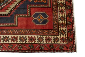Vintage Red Tribal 5X11 Meshkin Persian Runner Rug