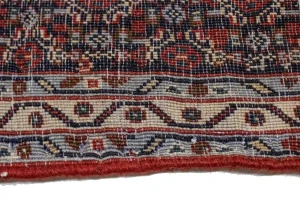 Dark Purple-navy Vintage Geometric 3X13 Bidjar Sanneh Persian Runner Rug