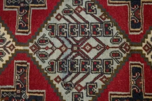 Dark Purple-navy Vintage Geometric 3X13 Bidjar Sanneh Persian Runner Rug