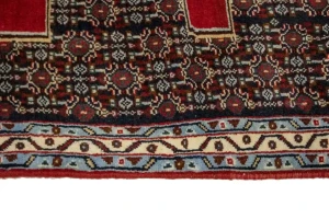 Dark Purple-navy Vintage Geometric 3X13 Bidjar Sanneh Persian Runner Rug