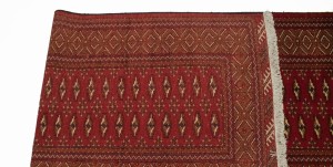 Vintage Red Tribal 3'4X12'6 Turkoman Persian Runner Rug