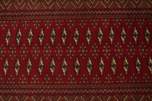 Vintage Red Tribal 3'4X12'6 Turkoman Persian Runner Rug
