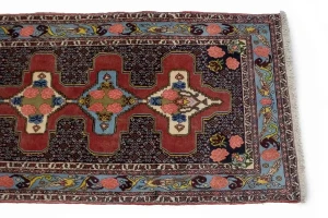 Vintage Floral 3X13 Bidjar Sanneh Persian Runner Rug