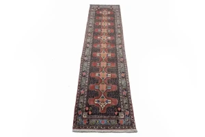 Vintage Floral 3X13 Bidjar Sanneh Persian Runner Rug