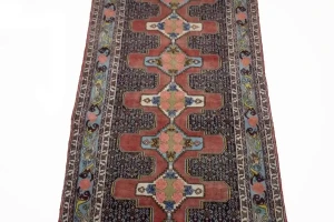 Vintage Floral 3X13 Bidjar Sanneh Persian Runner Rug