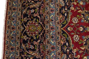 Vintage Red Traditional 10X14 Kashan Persian Rug