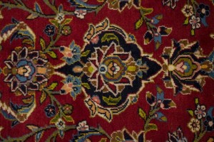 Vintage Red Traditional 10X14 Kashan Persian Rug