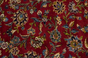 Vintage Red Traditional 10X14 Kashan Persian Rug