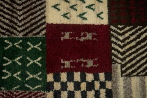 Beige Tribal 4X6 Gabbeh Persian Rug