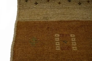 Multicolored Stripes 4X5 Gabbeh Persian Rug