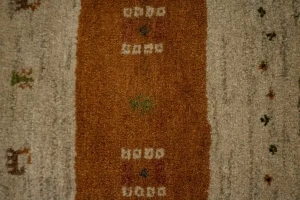 Multicolored Stripes 4X5 Gabbeh Persian Rug