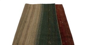 Multiolored Stripes Tribal 5X6 Gabbeh Persian Rug