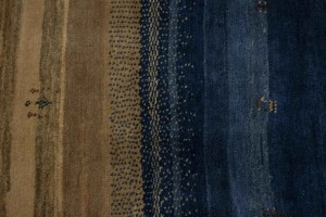 Multiolored Stripes Tribal 5X6 Gabbeh Persian Rug