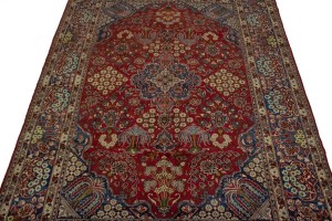 Vintage Red Traditional 8'6X13'7 Najafabad Persian Rug
