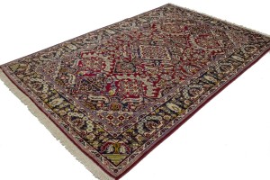Vintage Red Traditional 6X10 Najafabad Persian Rug
