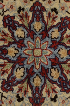 Vintage Scarlet Red Traditional 3'6X6'2 Isfahan Persian Rug