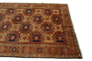 Vintage Beige Geometric 5X10 Meshkin Persian Rug