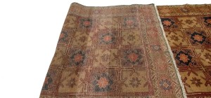 Vintage Beige Geometric 5X10 Meshkin Persian Rug