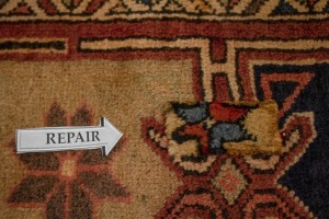 Vintage Beige Geometric 5X10 Meshkin Persian Rug