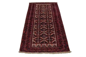 Vintage Red Tribal 4X7 Balouch Persian Rug