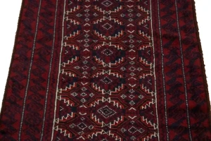 Vintage Red Tribal 4X7 Balouch Persian Rug