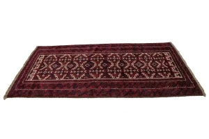 Vintage Red Tribal 4X7 Balouch Persian Rug