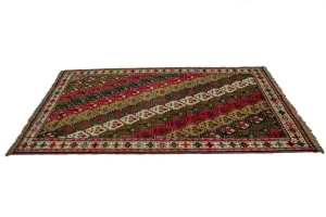 Red Vintage Tribal 4X7 Ghoochan Persian Oriental Rug