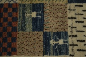 Cream Tribal 3'6X5'4 Gabbeh Persian Rug