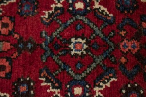 Vintage Red Allover Tribal 4X7 Hossainabad Persian Rug