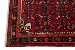 Vintage Red Allover Tribal 4X7 Hossainabad Persian Rug