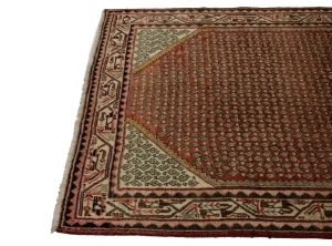 Vintage Red Allover Tribal 4X7 Botemir Persian Rug