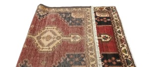 Vintage Red Tribal 4'6X6'8 Mazlaghan Persian Rug