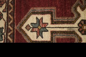 Vintage Red Tribal 4'6X6'8 Mazlaghan Persian Rug