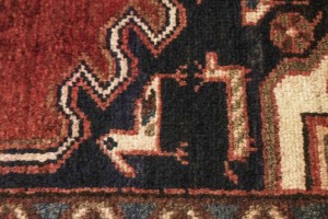 Vintage Red Tribal 4'6X6'8 Mazlaghan Persian Rug