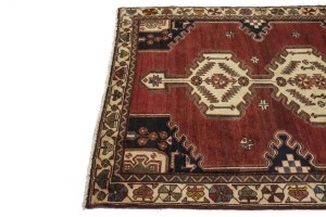 Vintage Red Tribal 4'6X6'8 Mazlaghan Persian Rug