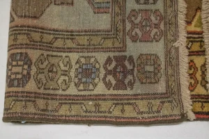 Khaki Vintage Tribal 4X7 Hamedan Persian Oriental Rug