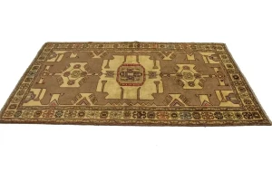 Khaki Vintage Tribal 4X7 Hamedan Persian Oriental Rug