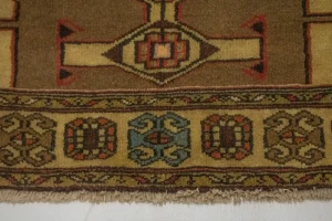 Khaki Vintage Tribal 4X7 Hamedan Persian Oriental Rug