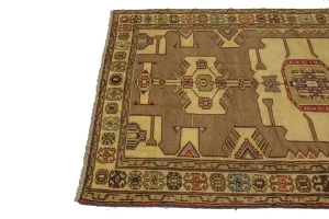 Khaki Vintage Tribal 4X7 Hamedan Persian Oriental Rug