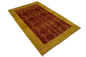 Rusty Red Tribal 5X8 Gabbeh Persian Oriental Rug