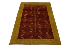 Rusty Red Tribal 5X8 Gabbeh Persian Oriental Rug