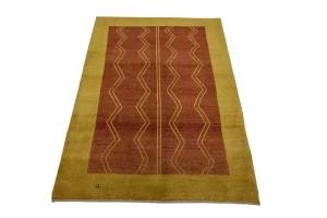 Rusty Red Tribal 5X8 Gabbeh Persian Oriental Rug