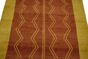 Rusty Red Tribal 5X8 Gabbeh Persian Oriental Rug