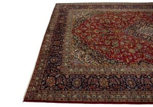 Vintage Red Traditional 10X13 Kashan Persian Rug