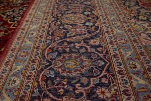 Vintage Red Traditional 10X13 Kashan Persian Rug