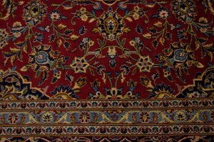 Vintage Red Traditional 10X13 Kashan Persian Rug