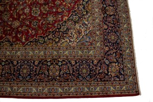 Vintage Red Traditional 10X13 Kashan Persian Rug
